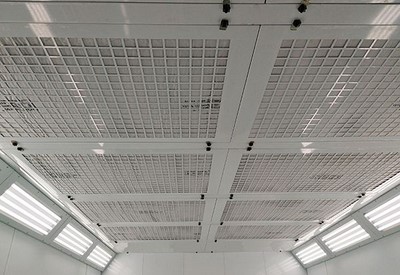 Precision punched steel ceiling panels