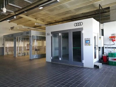 Paint pre station + spray booth for Audi shop