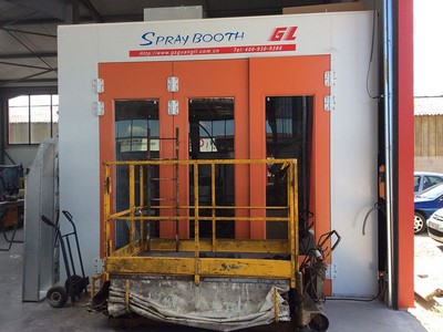 Paint booth for French customer