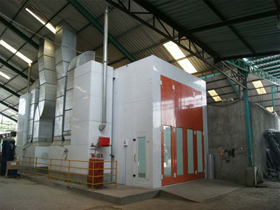 Truck Spray Paint Booth in Indonesia